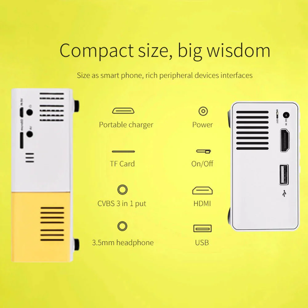 Mini Projector – 1080P Full HD